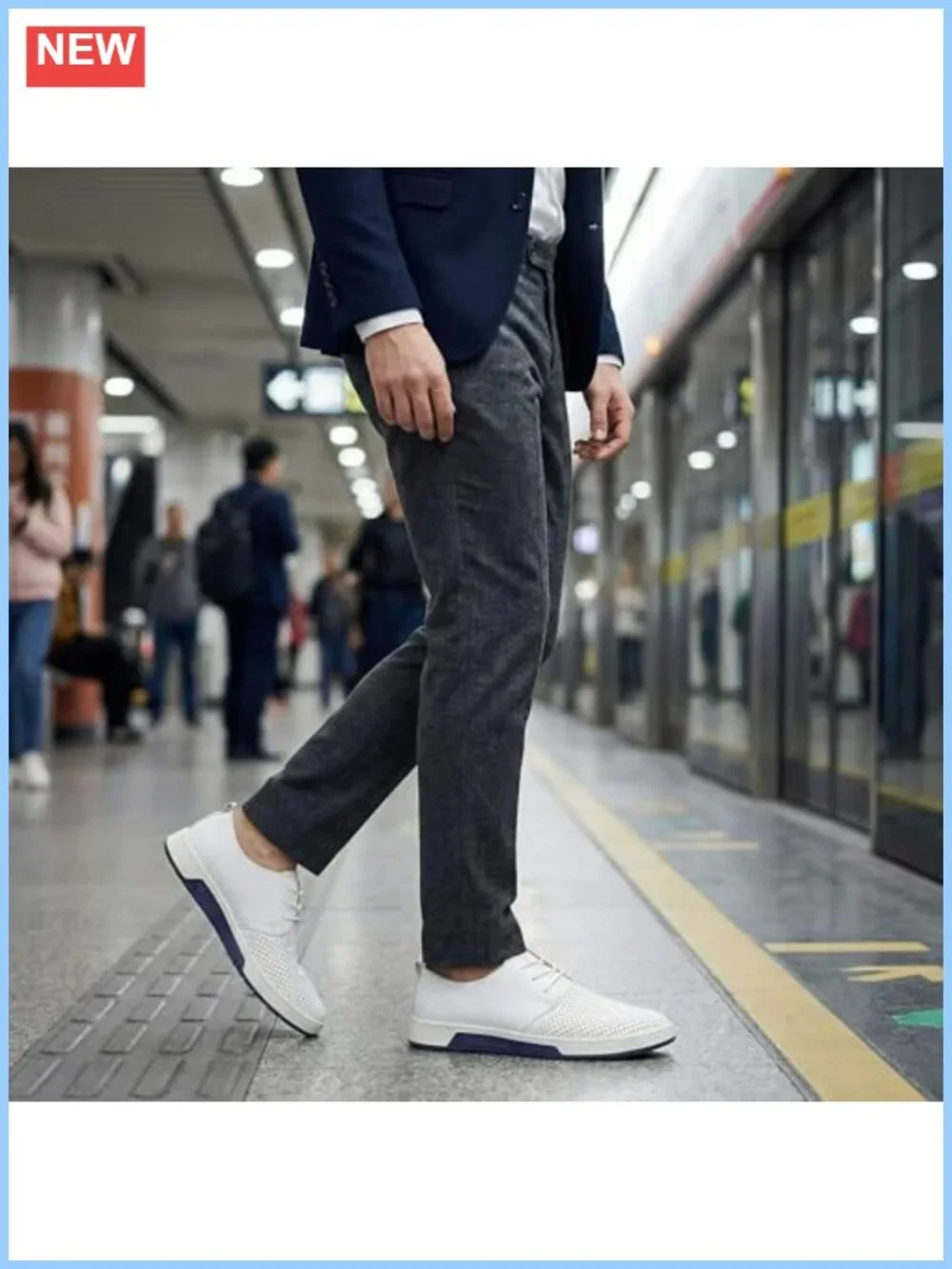 Men's Casual Oxford Dress Shoes Lace-Up Sneakers Faux Leather